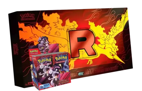 UPC-DISPLAY Pack Collector – Ultra Premium Collection Sulfura-ex de la Team Rocket & Display EV10 Rivalités Destinées